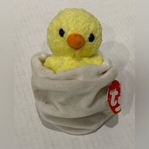 Ty Beanie Baby "Eggbert the baby Chick " 1999 Retired Plush PE Pellets